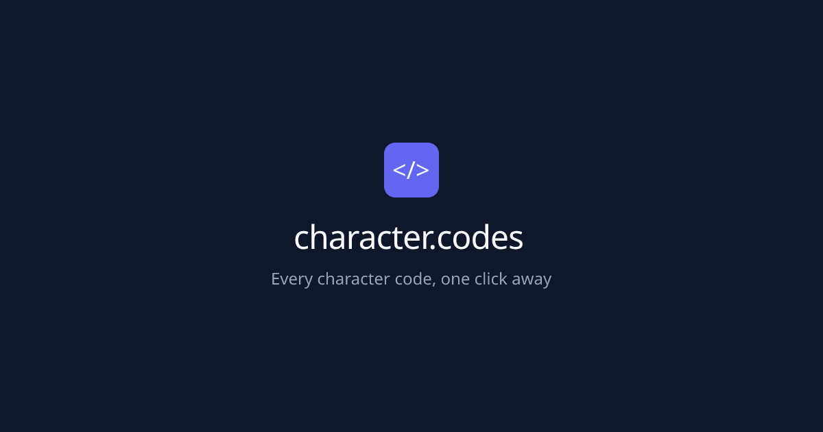 Learn — character.codes